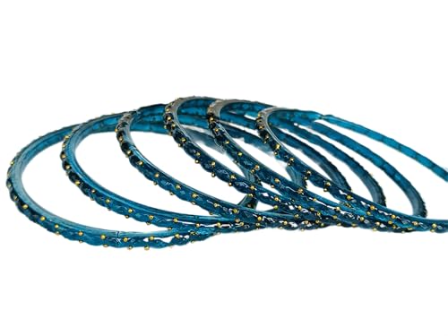 Image of JPS Plain and Glossy Finished Raindrop Glass Bangles Set for Women & Girls | Traditional Ethnic Chudi for Wedding, Party & Regular- Set of 12 Pcs of One Colour | Wedding Special