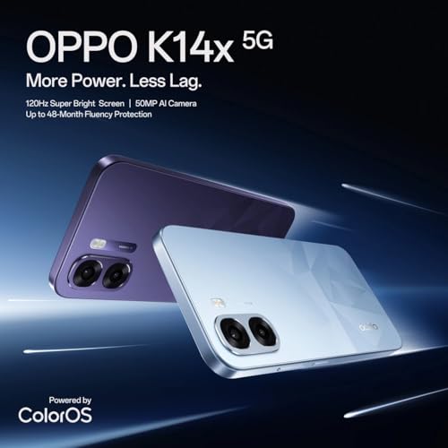 Image of OPPO K14x 5G, Prism Violet, 4GB RAM, 64GB Storage