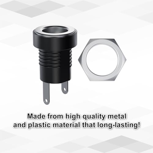 Hex nut and washer for secure panel mounting