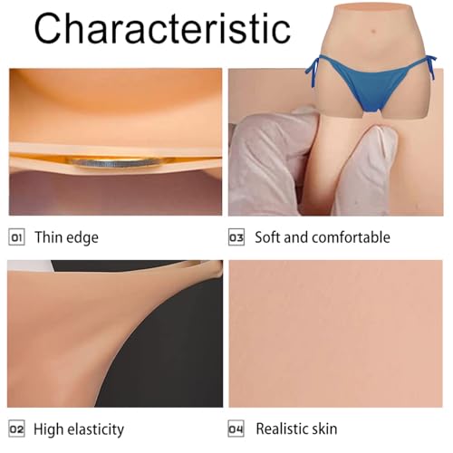 Wxlpcgo Artificial Vagina Mutandine Mutande Con Natiche Finte Può Fare Pipì E Inserito Per Uomo O Donna Drag Queen Crossdresser Cosplay(Size:S,Color:Color 1) - 4