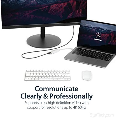 StarTech.com USB-C to Mini DisplayPort Adapter - 4K 60Hz - White - USB 3.1 Type-C to Mini DP Adapter - Upgraded Version is CDP2MDPEC (CDP2MDP)