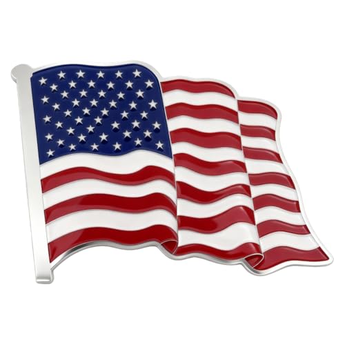 Metal 3D USA Flag Badge