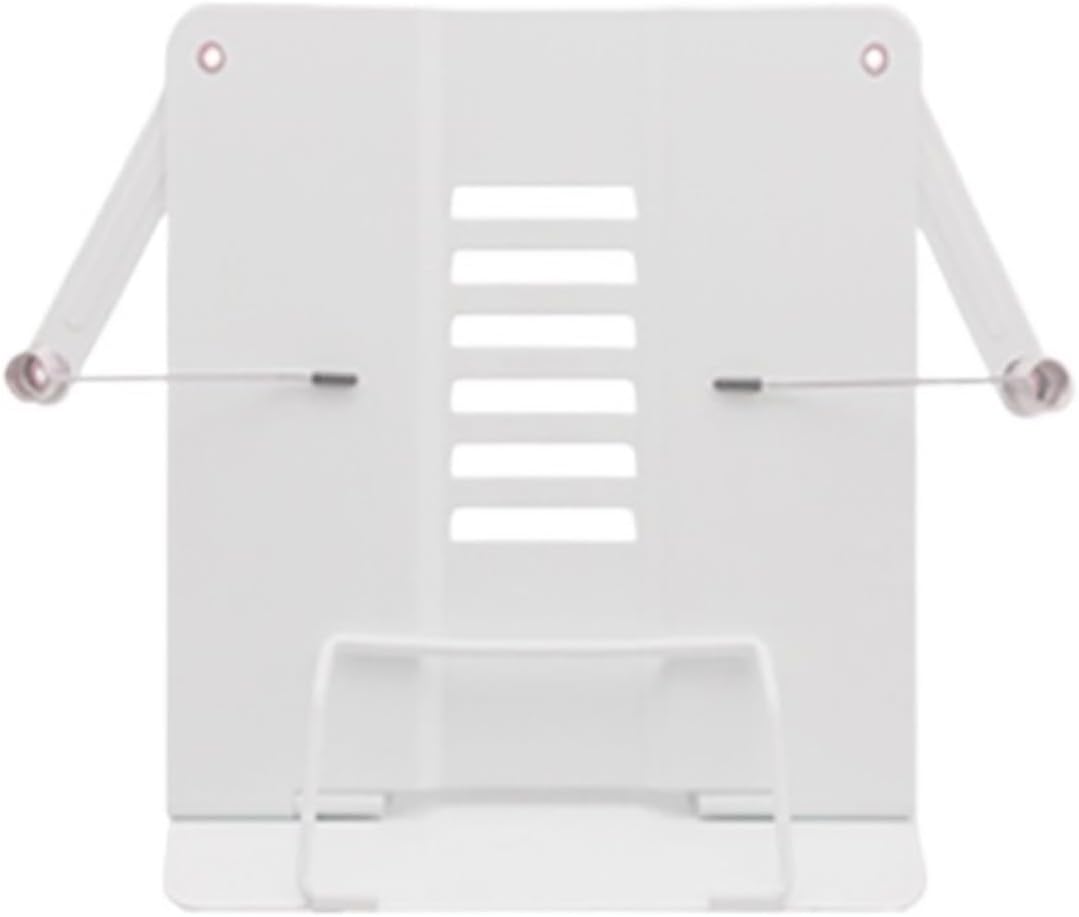 Recipe Holder Recipe Bookshelf with Page Clips Adjustable Reading Rack for Kitchen and Bedroom Cooking Helper(White)