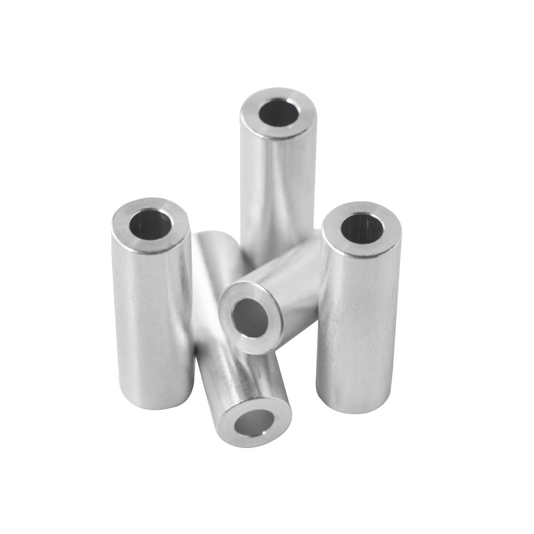 Aluminum Spacer 1/2" OD x 1/4" ID x Choose Your Length, Round Spacer Unthreaded Standoff Bushing Plain Finish, Fits Screws Bolts 1/4" or M6 by Metal Spacers Online (2" Length, 25 Pack)