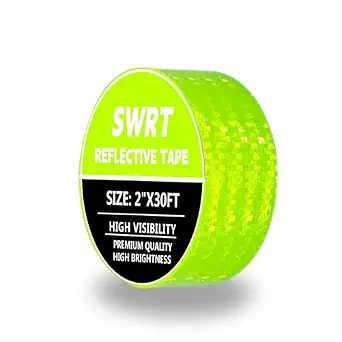 SWRT Reflective Tape 2 Inch x 30 Feet DOT-C2 Shining Star Fade Resistant Green Reflective Outdoor Waterproof Strong Adhesive Safety Warning Reflector Conspicuity Tape for Trailer Trucks Bike