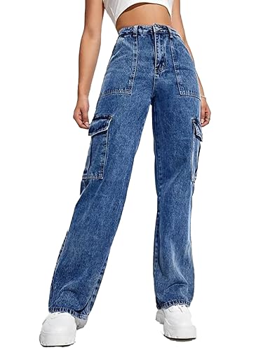 Image of KOTTY High Waist Wide Fit Jeans - Women's Relaxed Denim with Wide Leg