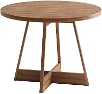 Mesa de Jantar Redonda 1m Átria 1594 Carraro (Nogal com Rosê)