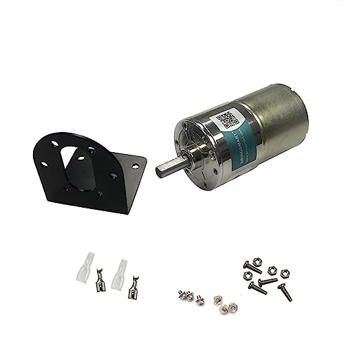 Bringsmart DC 12V 100rpm with Bracket 37mm Diameter Gearbox Geared Motor Centric Ouput Shaft Micro Gear Motor Large Torque Reduction Motor by BRINGSMART - Image 2