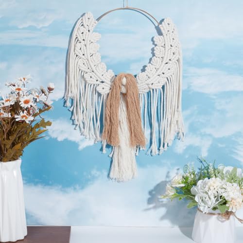 ORIGACH DIY Macrame Angel Kit for Beginners, Boho Angel Wings Wall Hanging Ornament, Macrame Craft Kit with Instruction for Adults Handmade Gift by ORIGACH - Image 7