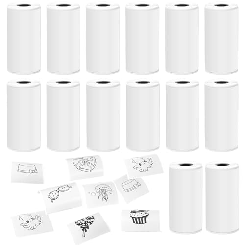 Papel autoadhesivo de mini impresora térmica de 53 mm para imprimir notas de estudio y fotos en blanco