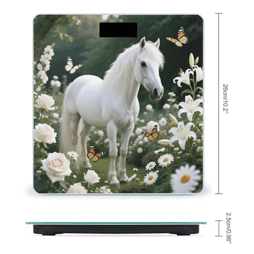 Báscula digital de baño con pantalla LCD y base antideslizante miniatura 2