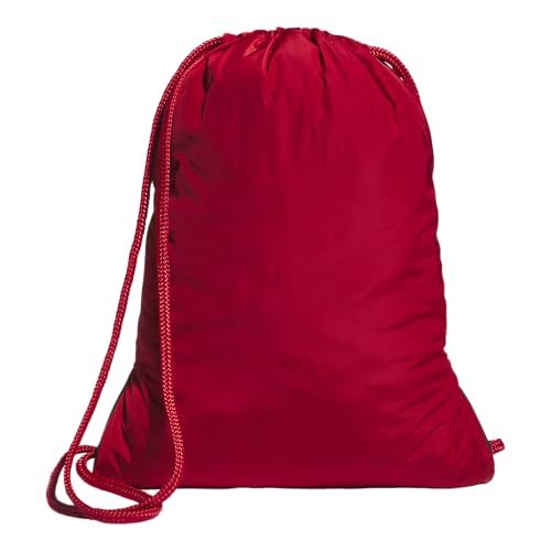 Image of adidas Alliance Sackpack - Drawstring Backpack for Sports, Small Gym, Team Power Red 2 /3, One Size, Alliance Sackpack - Drawstring Backpack Small Bag for Men and Women