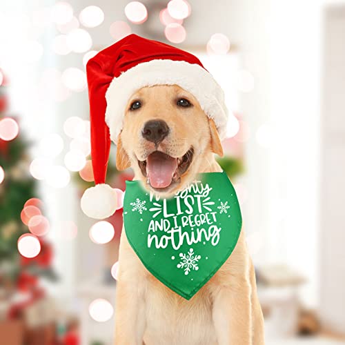 Whaline Christmas Dog Bandanas Pack Of 2 Red Green Dog Scarf Pet Bandana Puppy Bandana Triangle Dog Bibs For Small Medium Pet Cat Dog Holiday Themed Costume Accessories, 27.2 X 13.4 Inch #TOP3