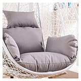 Mecedora de jardín al aire libre, hamaca y cojín para asiento de columpio, color gris