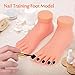 krofaue Practice Fake Foot Model 1 Pair Flexible Soft Silicone Prosthetic Manicure Tool for Nail Tips Art Training