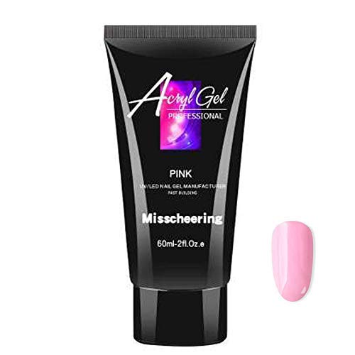 Simpleyi Nail Extension Gel, Professional Painless Nail Extension Builder Gel Trendy Nail Art Design Salon Nail, Pink