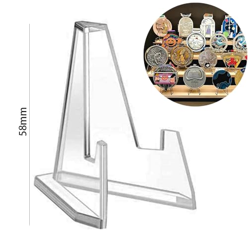 miaomiao 25 Stück Acryl Kartenständer, Transparenter Medaillenhalter, Psa Card Holder, CD Halter, Postkartenständer Münzhalter Acryl Ständer für Anzeigen Karten, Medaillen, Bildern, Taschenuhren