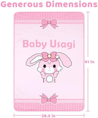 LittleForBig Washable Reusable Waterproof Moisture-Absorbing Adult Diaper Printed Change Pads Bed Pads Pee Pads - Baby Usagi Changing Mat - 5