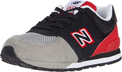 Image of New Balance Kids 574 V1 70s Racing Lace-up Sneaker, BLACK /TEAM RED, 9.5 W Toddler (1-4 Years)