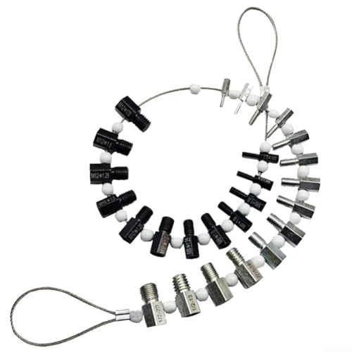 Juego de herramientas de calibre de identificación de rosca con 26 medidores de rosca macho y hembra para tuerca y perno, medición de rosca de tamaño métrico y pulgadas para aplicaciones industriales