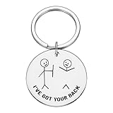 Friendship gift, Friendship keychain, I've got your back - Stick people - Encouragement Keychain • Encouragement gift • Support gift #K1
