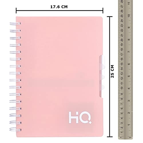 Image of Binding Notebook Five Subject Spiral Wiro Bound Notebook |14.8x21 cm |Single Line |300 Pages |Grey (27042)