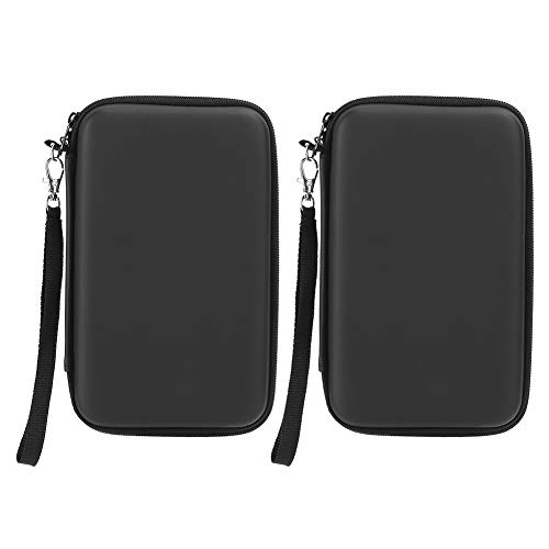 BAFOVY Sac de Rangement Portable 2 Pièces, Sac Rigide de Protection EVA, étui pour Consoles de Jeux pour 3DS XL, Solution de Protection et de Transport (BLACK)