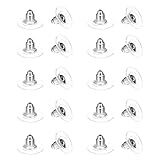 MUNZE Farfalline Per Orecchini, 20 Pezzi In Silicone Argento, Universali, Lunghi 10Mm Larg...