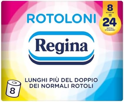 Rotoloni Regina - 8 Maxi Rotoli di Carta Igienica, 500 Fogli a 2 ...