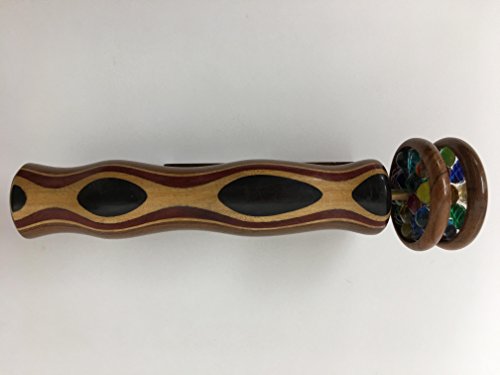 N & J Kaleidoscope In Teak Wood, 5 1/2 Inch Barrel, Laminated Padauk, Jalneem And Ebony, Double Jeweled Wheels. Handcrafted In U S A ! #TOP1