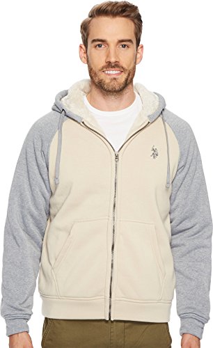 U.S. Polo Assn. Men's Colorblock Sherpa Lined Fleece Hoodie