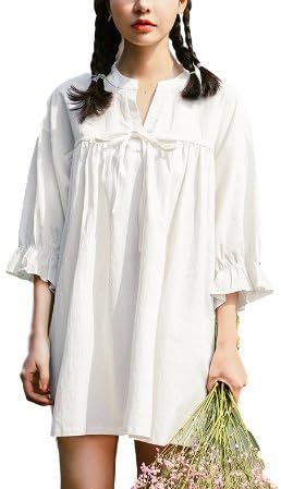 Amazon ライフスター Lifestr 白 ワンピース ショート丈 ナチュラル 綿 膝上 無地 シャツワンピース オリジナルエコバッグセット Tシャツ カットソー 通販