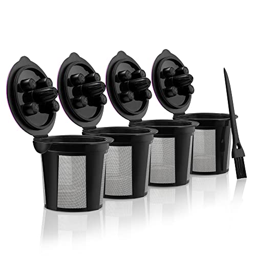 4 Universal Fit Reusable K Cups For Keurig Coffee Makers - Universal Compatible Refillable Kcups Coffee Filters For All Keurig Brewers Family #TOP10
