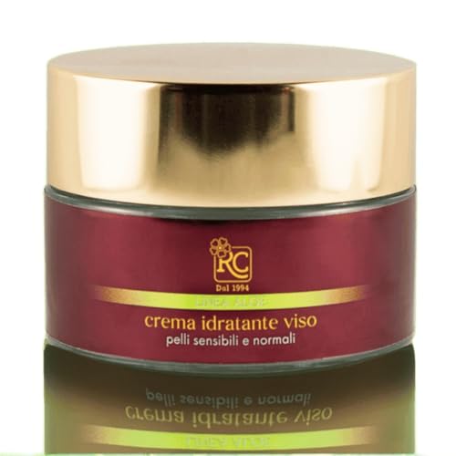 Crema Facial Hidratante RC - Pieles Sensibles con Aloe Vera y Vitamina C de Rosa Mosqueta, Acción Antioxidante y Protectora contra Rayos UV y Radicales Libres - 50 ml | Línea Aloe