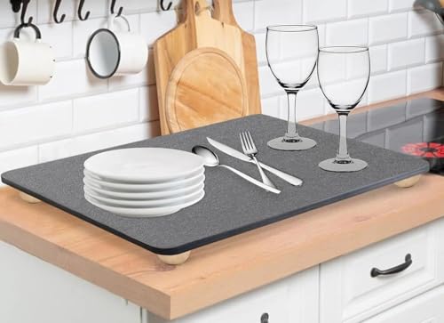 Large Dish Drying Stone Mat for Kitchen Counter,16