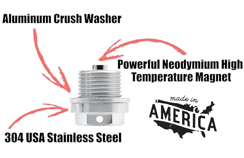 Image of Votex - Made in USA - M18 x 1.5 X 15MM Stainless Steel Neodymium Magnetic Oil Drain Plug fits Ram Cummins 5.9 and 6.7 - Part Number DP046