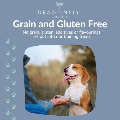Dragonfly Products Grain Free Puppy Training Treats - 100% Pure Meat - Healthy Low Fat Dog Treats - 250g (Rabbit)