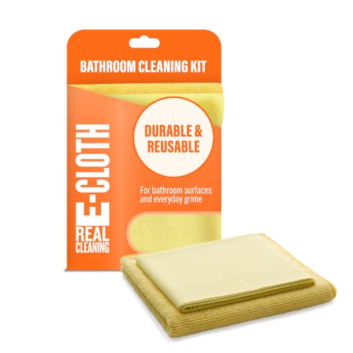 Polti EBP E-Cloth Kit 2 Paños de Microfibra para la Limpieza del Baño, Absorbentes, Lavables a Máquina a 90°, Limpieza Sin Productos Químicos, Elimina la Suciedad y la Cal sin Dejar Manchas, Amarillo