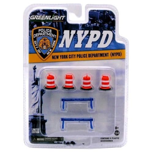 NYPD Accessory Pack 6pc Set Series 1 for 1/64 Model Cars by Greenlight GL13068