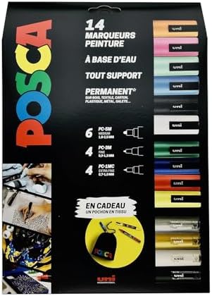 Posca - Uni Mitsubishi Pencil – Maxi Pack multipuntas – 14 rotula...