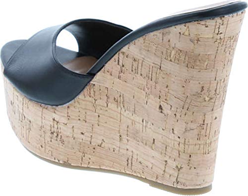 Image of BAMBOO Women's Clear Band Platform Wedge Slide