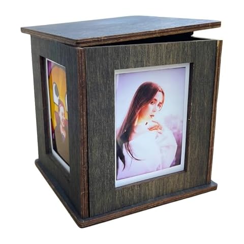 Jollylook Photo Box – Elegant Wooden Storage and Display Case (compatible with Instax Mini) | Vintage-Inspired Design | Holds Up to 80 Instant Prints | Ideal for Instant Film Photography Enthusiasts Cover