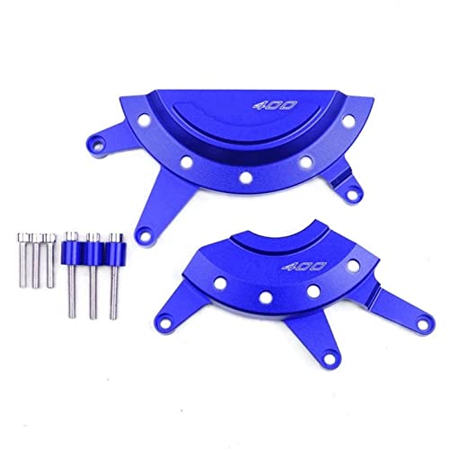 Slider de protection moteur bleu pour Kawasaki Z400 en roulage urbain