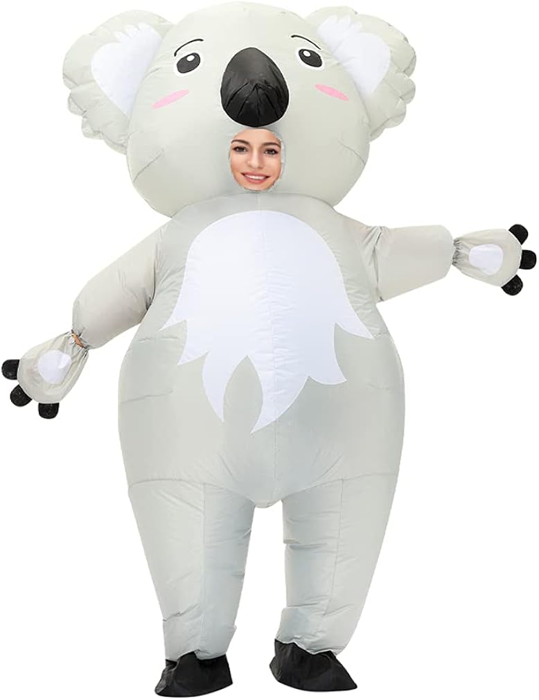 Miniatura 5 de Arokibui Inflatable Koala Costume for Adult and Kids Funny Blow up Costume Cosplay Party Christmas Halloween Costume