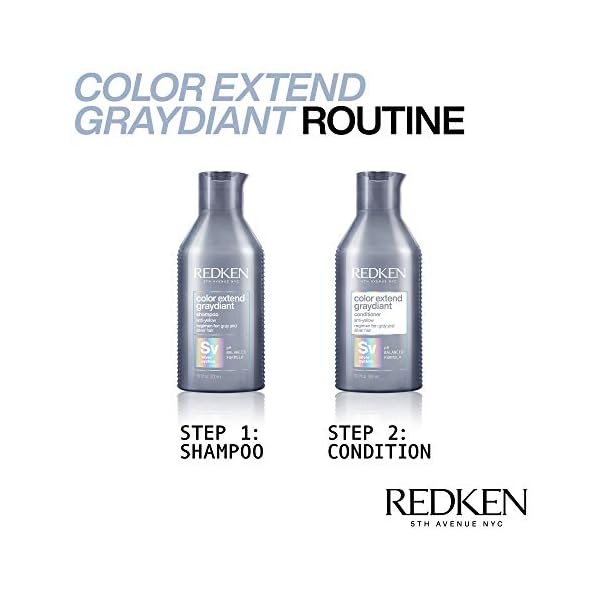 Redken Color Extend Graydiant Shampoo | For Gray & Silver Hair | Tones & Strengthens Hair | With Citric Acid | 10.1 Fl Oz