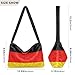 German Flag Shoulder Tote Bags for Women Furry Crossbody bag with Zipper Hobo Handbag Purses for Work College Travel