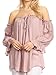 Anna-Kaci Womens Semi Sheer Boho Peasant Long Sleeve Off The Shoulder Top