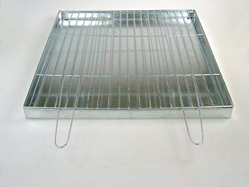 BitWa Aschekasten und Grillrost mit Klappgriffen 60x60 cm im Set Grillkamin