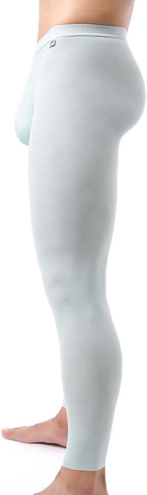 Men Ice Silk Thermal Bottoms Sports Elastic Breathable Underwear Leggings Pants Long Johns
