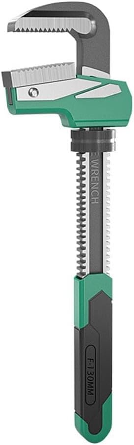 F Type Pipe Wrench With Serrated Jaw For Secure Grip And Smooth Adjustment Knob, Steel Construction For Heavy Duty Water Pipe Clamping(130mm)